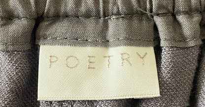 Poetry Lilac Linen Cropped Trousers size UK14 - Pre-loved
