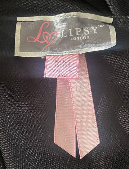 Lipsy Black Top size UK10 - Pre-loved