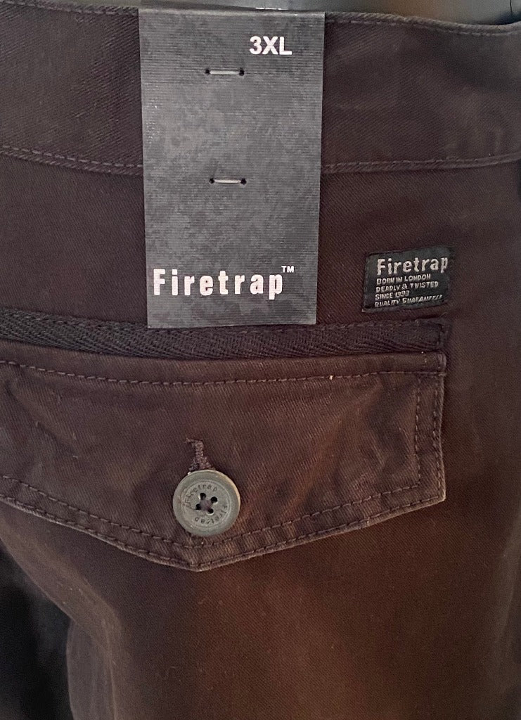 Firetrap Black Cargo Shorts - Size 3XL NEW with Tags
