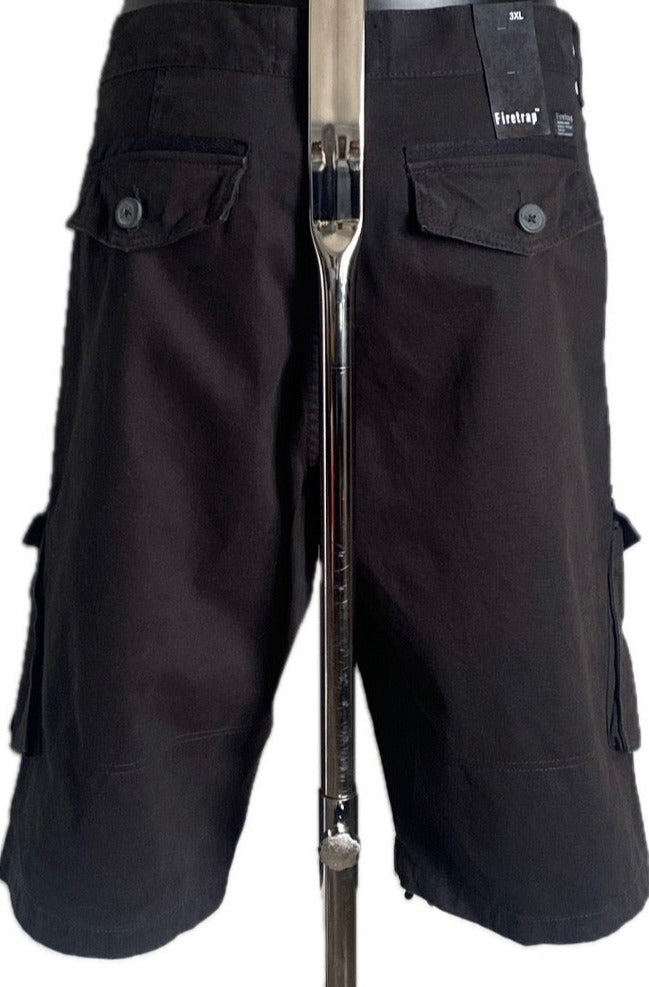 Firetrap Black Cargo Shorts - Size 3XL NEW with Tags