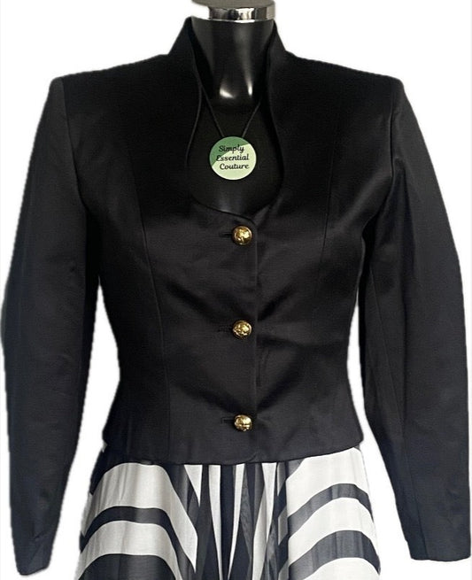 Vintage Salvatore Ferragamo Black Jacket size UK12 - Pre-loved