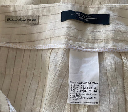 Max Mara Weekend Linen Trousers Size UK12