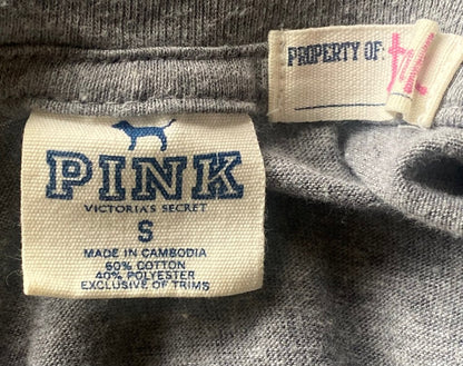 PINK Grey T-Shirt S - Pre-loved