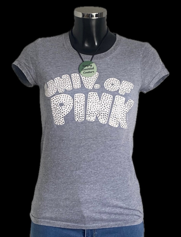 PINK Grey T-Shirt S - Pre-loved