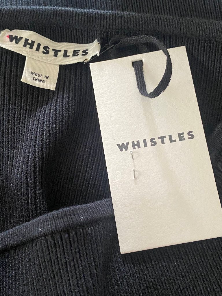 Whistles Black Top Size L - NEW with Tags