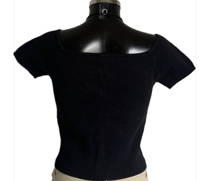 Whistles Black Top Size L - NEW with Tags