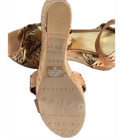 Ivanka Trump Brown Leather Sandals Size UK10 M