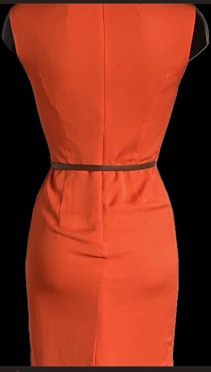 Michael Kors Orange Silk Dress Size UK10 -Pre-loved