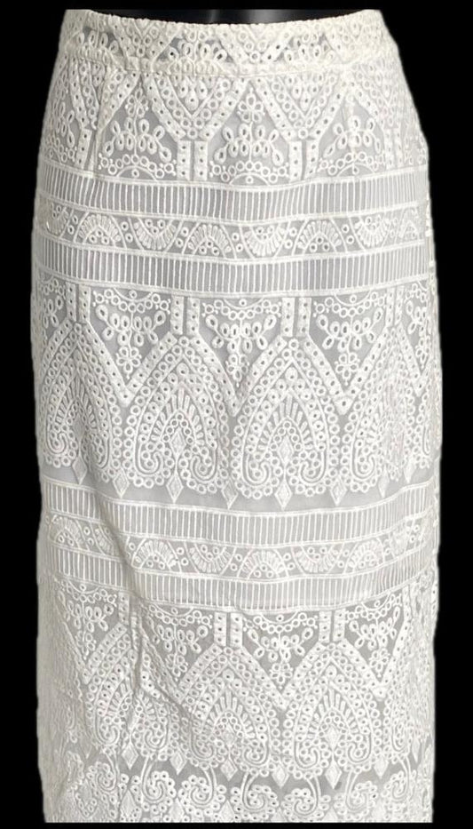 NEXT White Lace Skirt Size UK12 - NEW with Tags