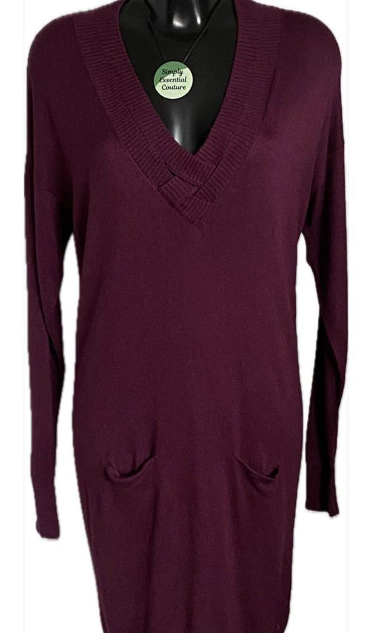 Armani Jeans Burgundy Dress Size UK14 - Pre-loved