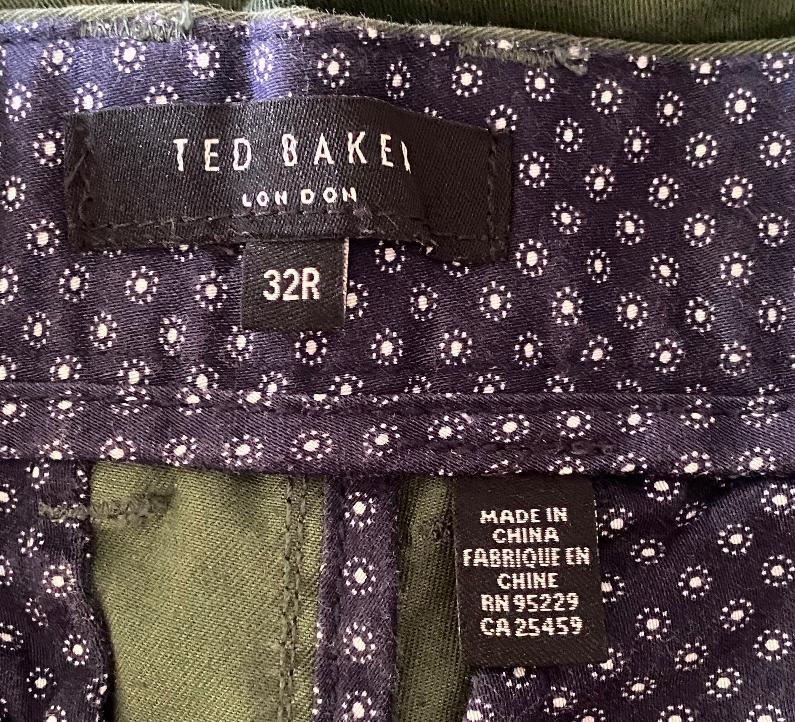 Ted Baker Green Chino Trousers W32x31 - Pre-loved