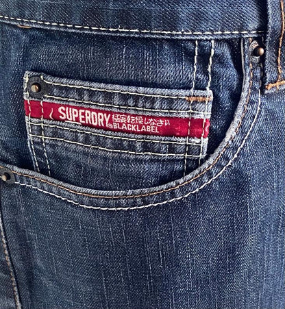 Vintage SuperDry Black Label Jeans W34x32 - Pre-loved