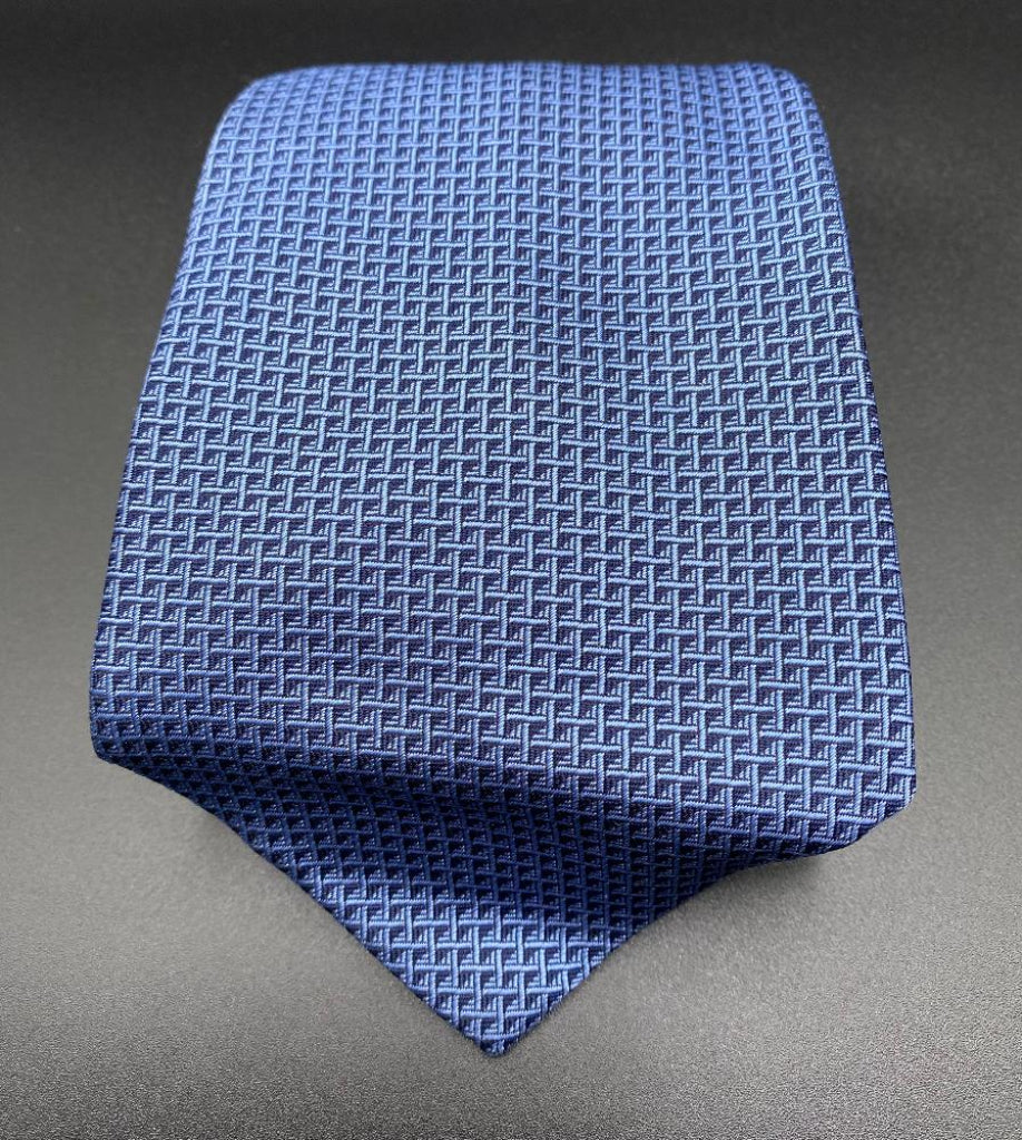 Hermes, Paris - Stunning Blue 100% Silk Tie - Pre-loved and Amazing Condition