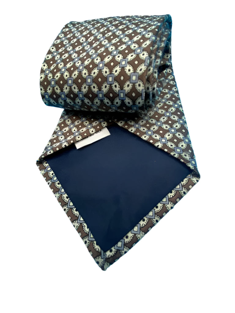 Valeria Boldi Brown Silk Tie - Rear