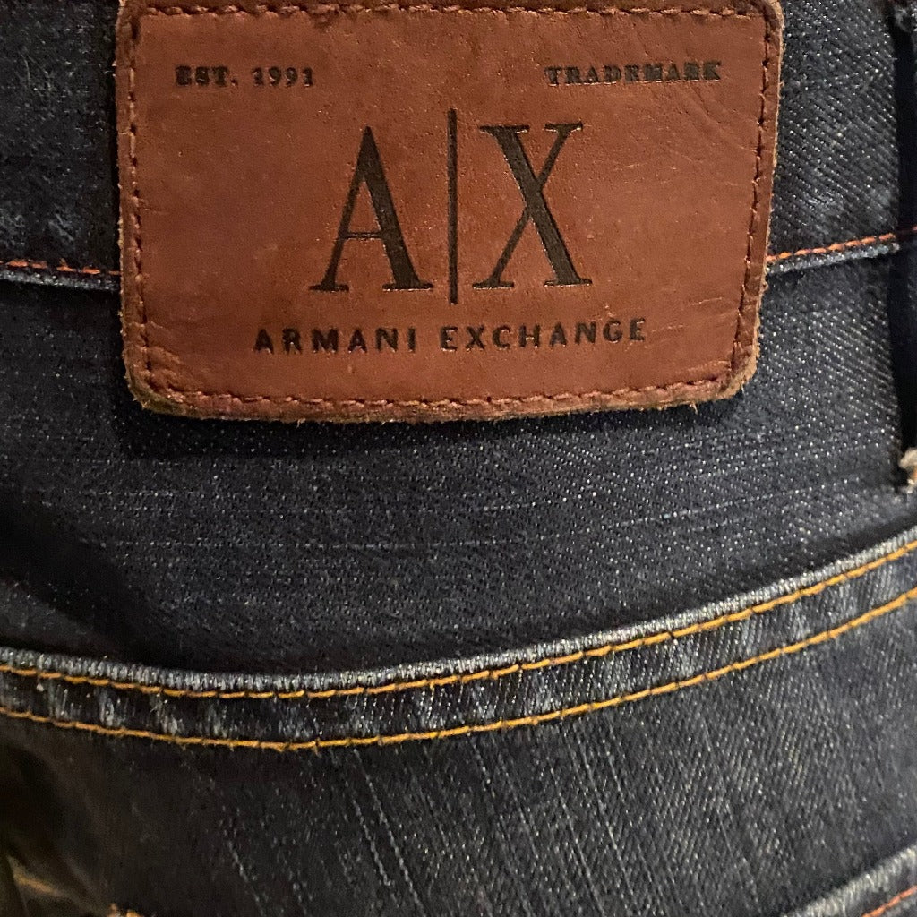 Armani Exchange Jeans - Dark Wash Navy - Size W30 - Pre-loved