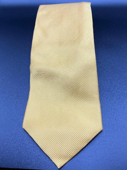 Enrico Rossini Custard Yellow 100% Silk Tie - Pre-loved in Great Condition