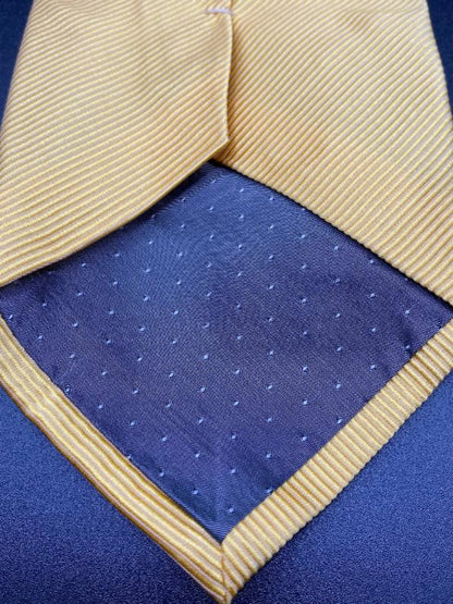 Enrico Rossini Custard Yellow 100% Silk Tie - Pre-loved in Great Condition