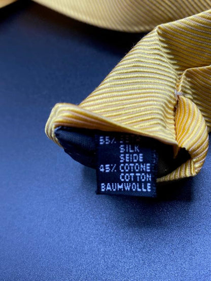 Enrico Rossini Custard Yellow 100% Silk Tie - Pre-loved in Great Condition