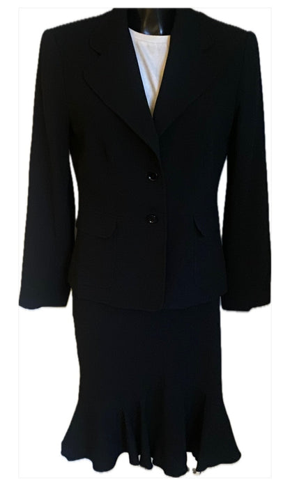 Dolce & Gabbana Vintage Black Skirt Suit - Size UK16 - Pre-loved in Stunning Condition