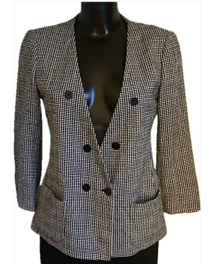 Emporio Armani Checked Jacket Size UK14 - Pre-loved