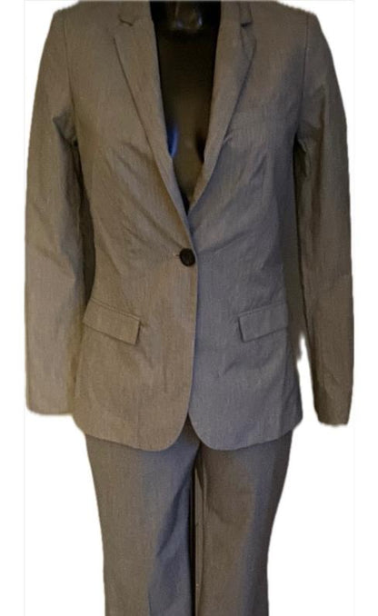 Mango Grey Cotton Suit Size UK10 - Pre-loved