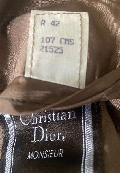 Vintage Christian Dior Monsieur Brown Suit 42" Chest - Pre-loved