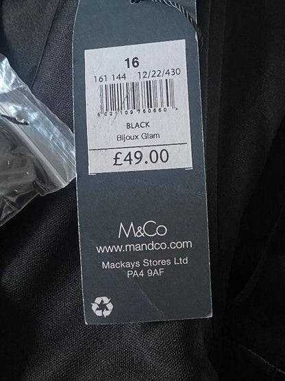 M&Co. Black Dress Size UK16 - NEW with Tags