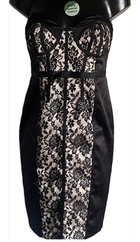 Teatro Black Dress Size UK12 - Pre-loved