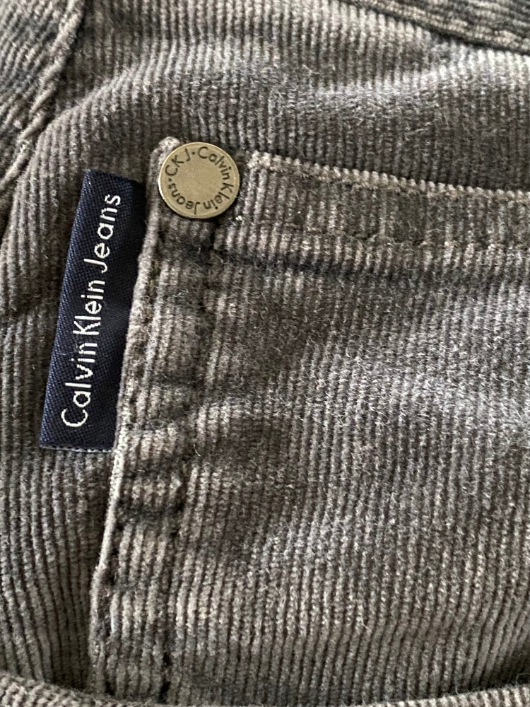 Calvin Klein Grey Corduroy Jeans Size W29x32 UK12 - Pre-loved