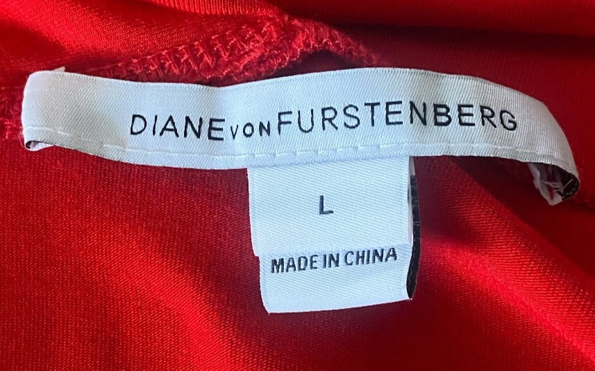 Diane von Furstenberg Red Bently Dress Size S Pre-loved