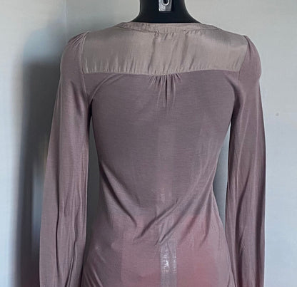 Reiss Brown Panelled Top - Size S - Pre-loved