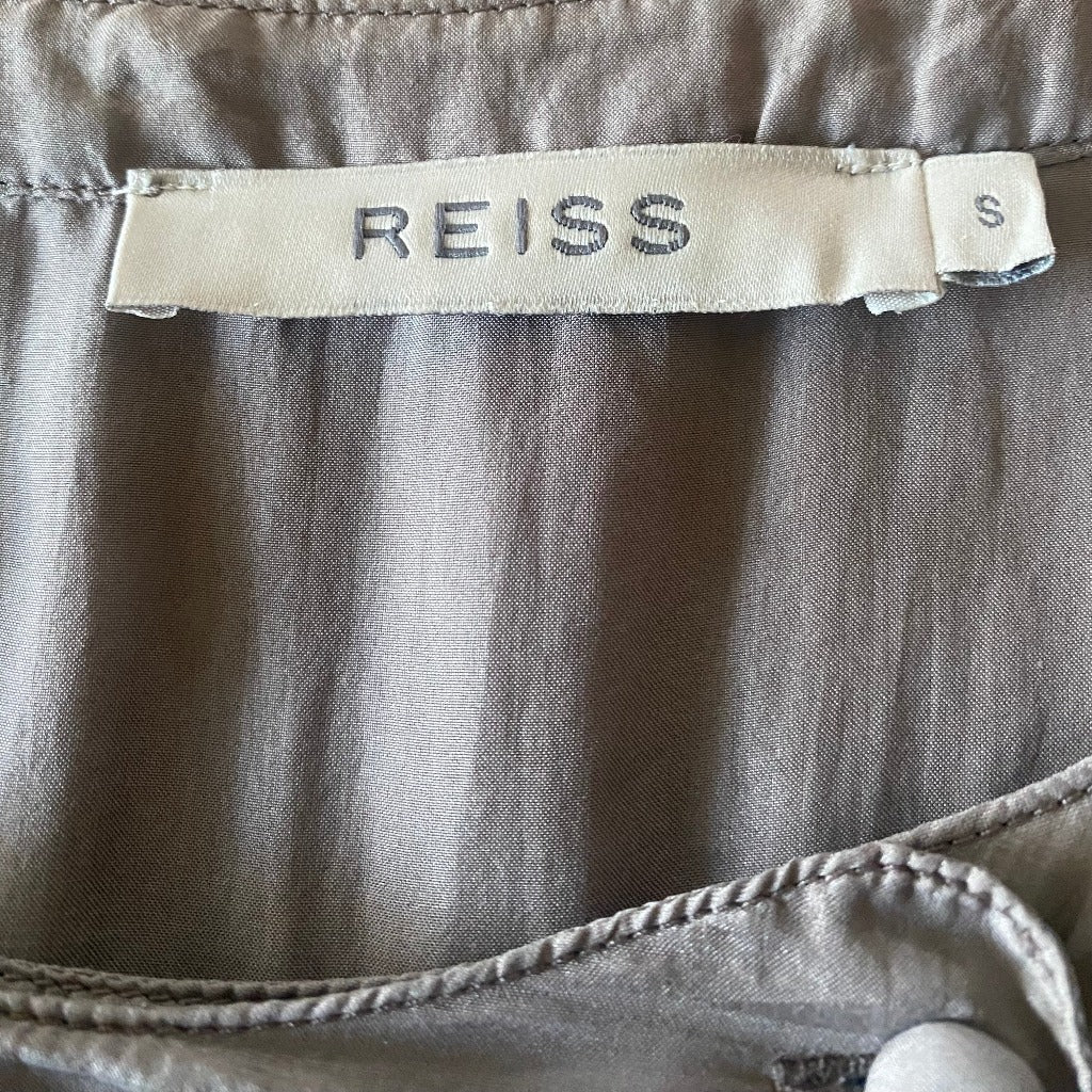 Reiss Brown Panelled Top - Size S - Pre-loved