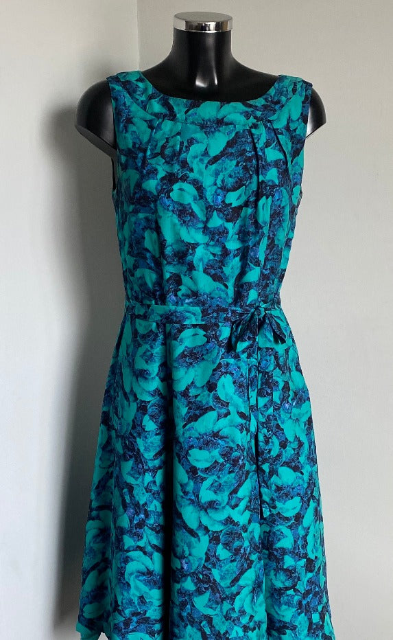 Laura Ashley Silk Dress size UK12 Pre-loved