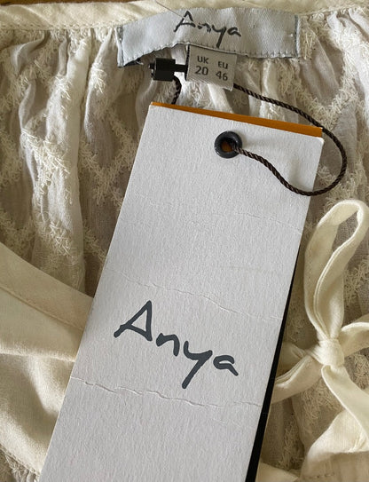 Anya by Ann Harvey Cream Top size UK20 NEW