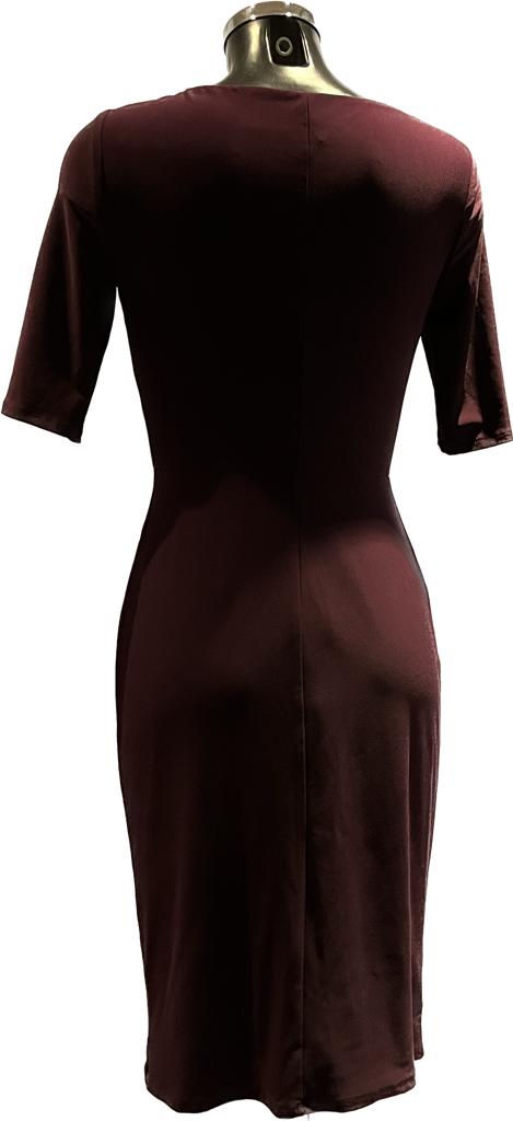 Lauren Burgundy Dress  - size 4 UK 10 -  Pre-loved