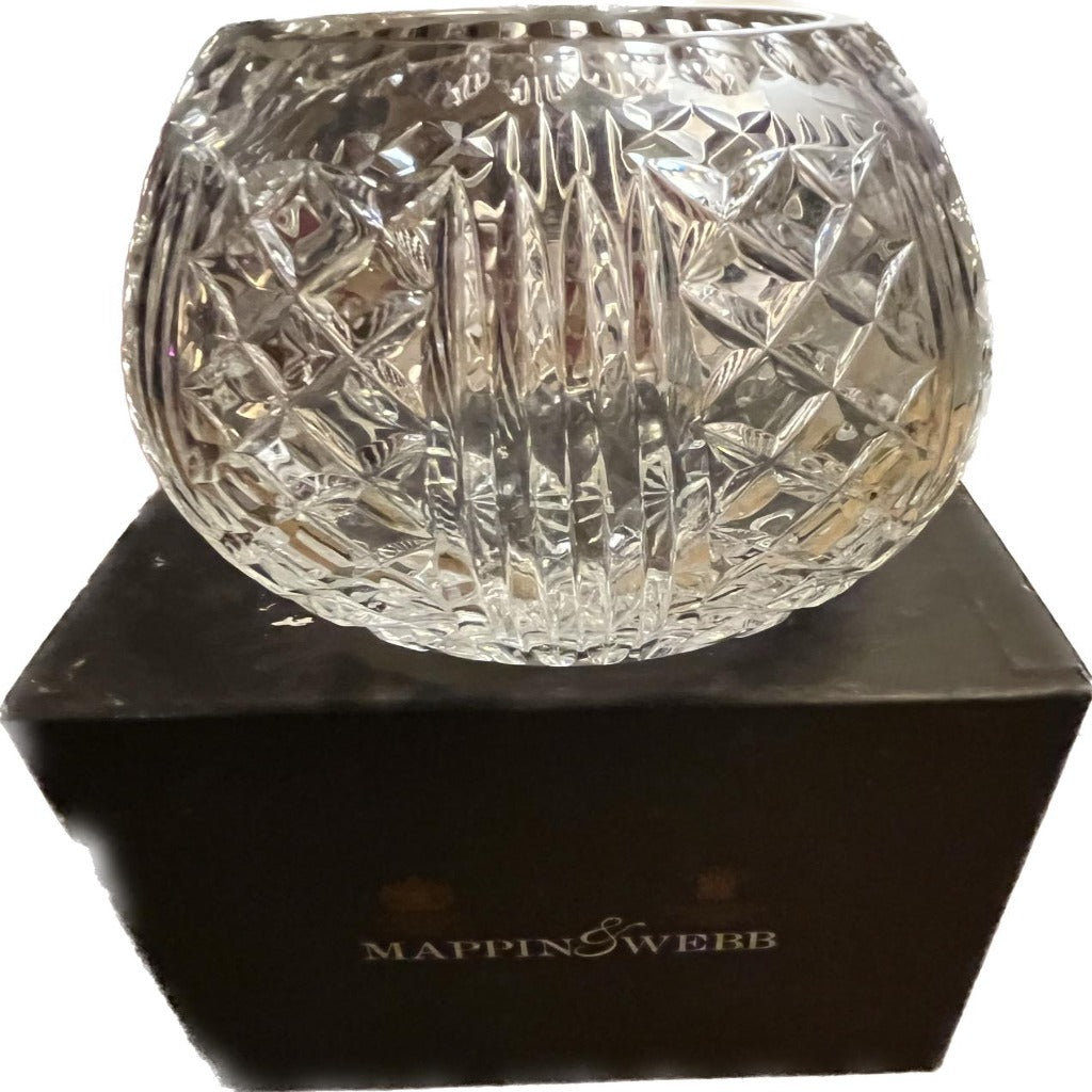 Mappin & Webb Crystal cut Rose Bowl