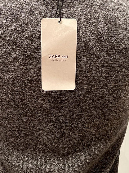 Zara Grey Wool Dress  Size L - NEW with Tags