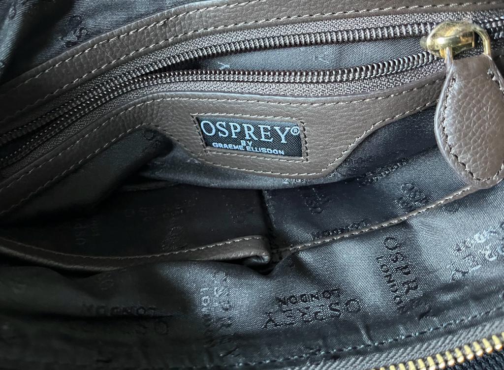 Osprey London Brown Suede Crossbody Bag- Pre-loved