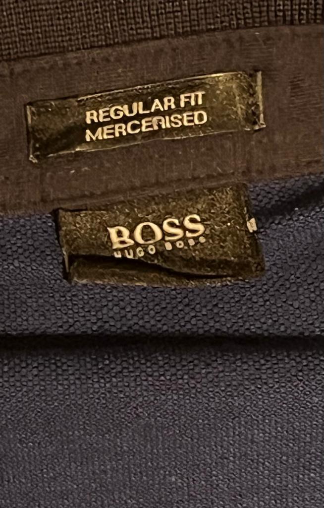 Boss Royal Blue Golf Shirt size M - Pre-loved