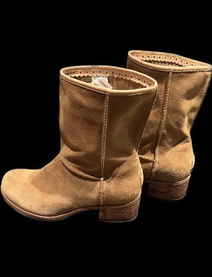 UGG Tan Heeled Boots - size 6.5 - NEW