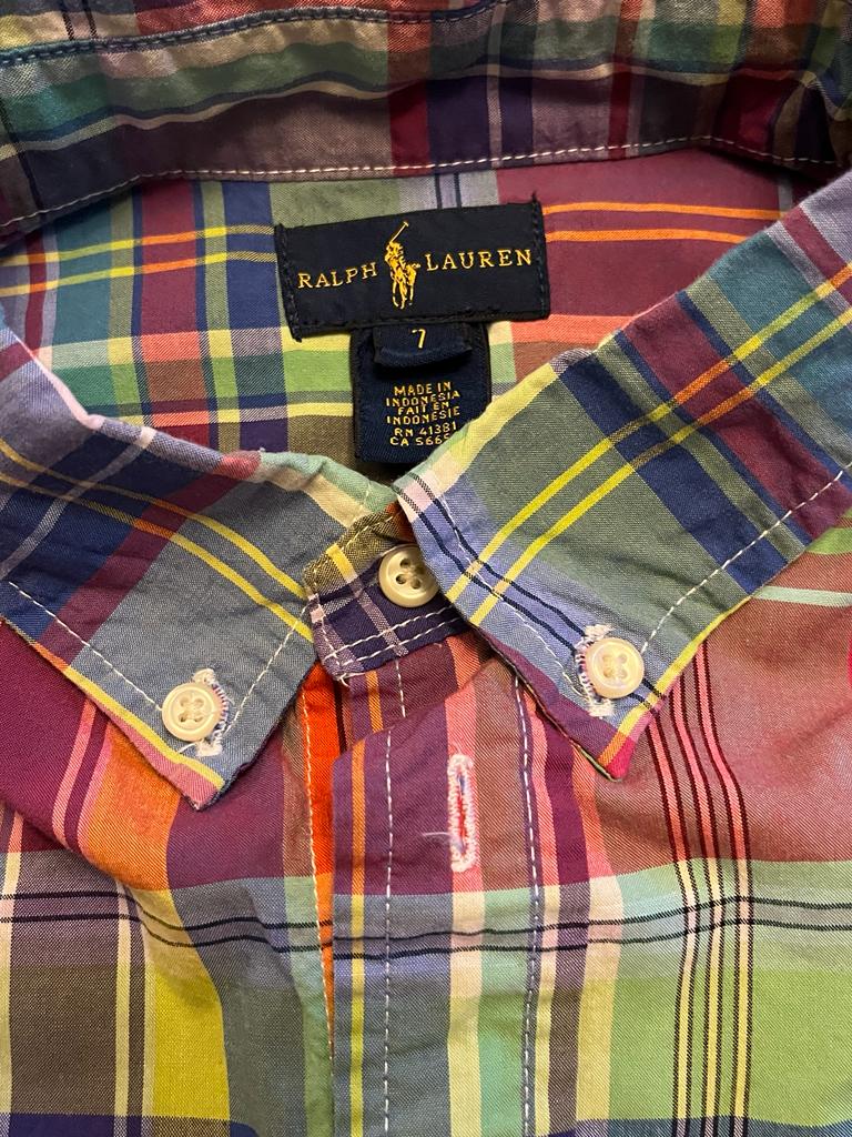 Ralph Lauren Check Shirt Boys  Size 7yrs - Pre-loved