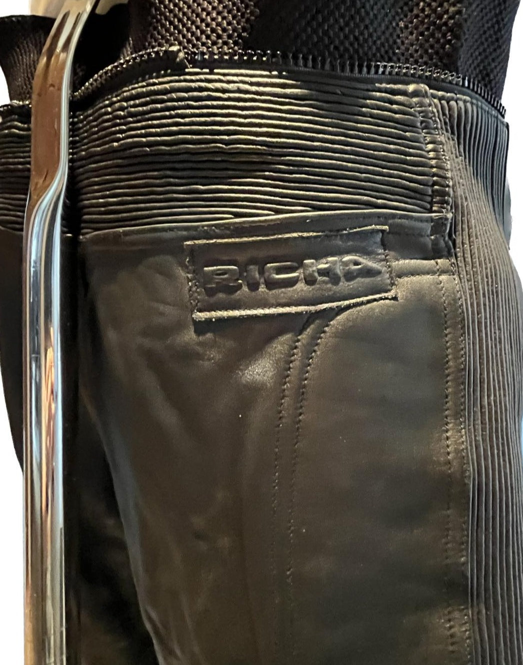 Richa Black Leather Trousers - Size W36 - Pre-loved