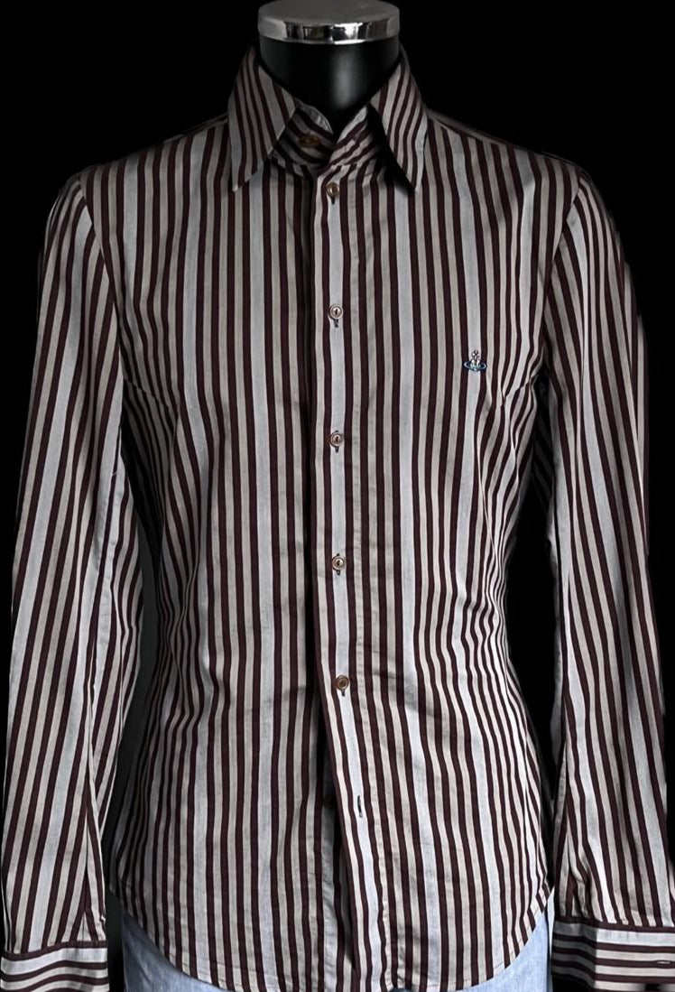 Vivienne Westwood Brown/ Cream Shirt  - size M - Pre-loved. Amazing condition