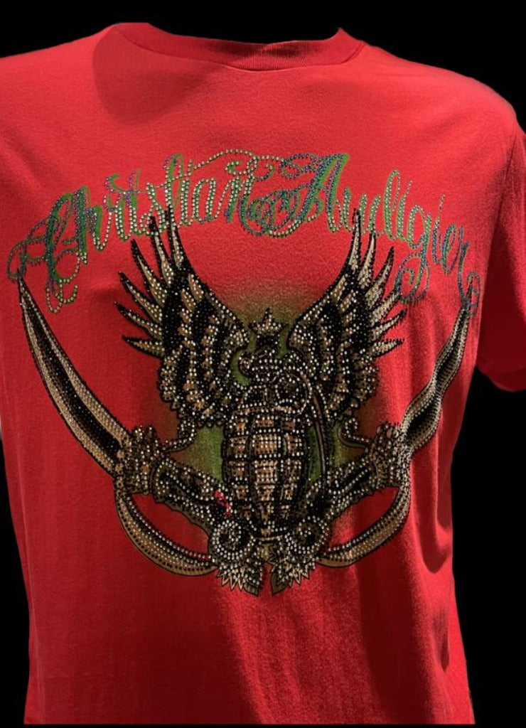 Christian Audigier Red T-shirt - NEW with Tags