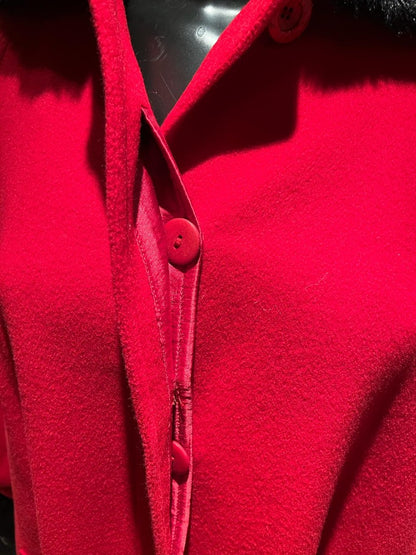 Vintage Jaeger Red Coat - size UK12 -  Pre-loved