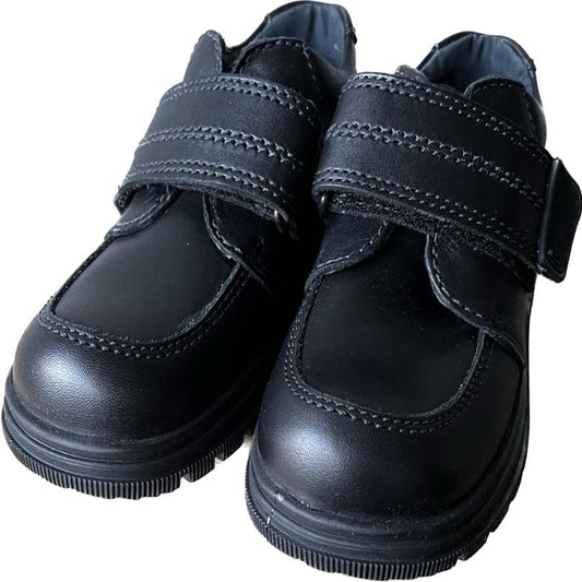 Start-Rite Black Leather Campbell Boys Shoes size UK7E to 9H. NEW in Box