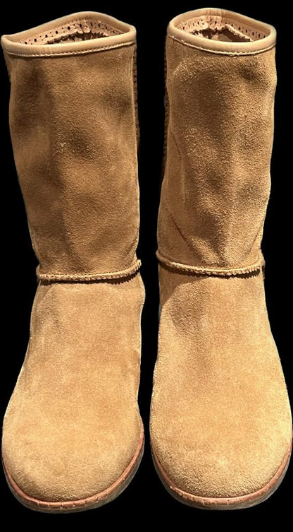 UGG Tan Heeled Boots - size 6.5 - NEW
