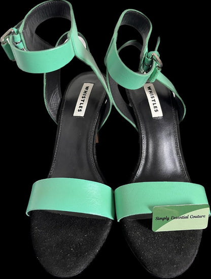 Whistles Green Leather Sandals - size UK6 - NEW