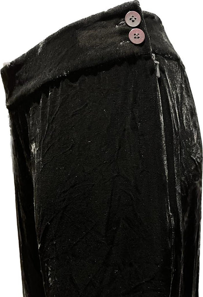 Per Una Black Crushed Velvet Trousers - size 10R - NEW with Tags