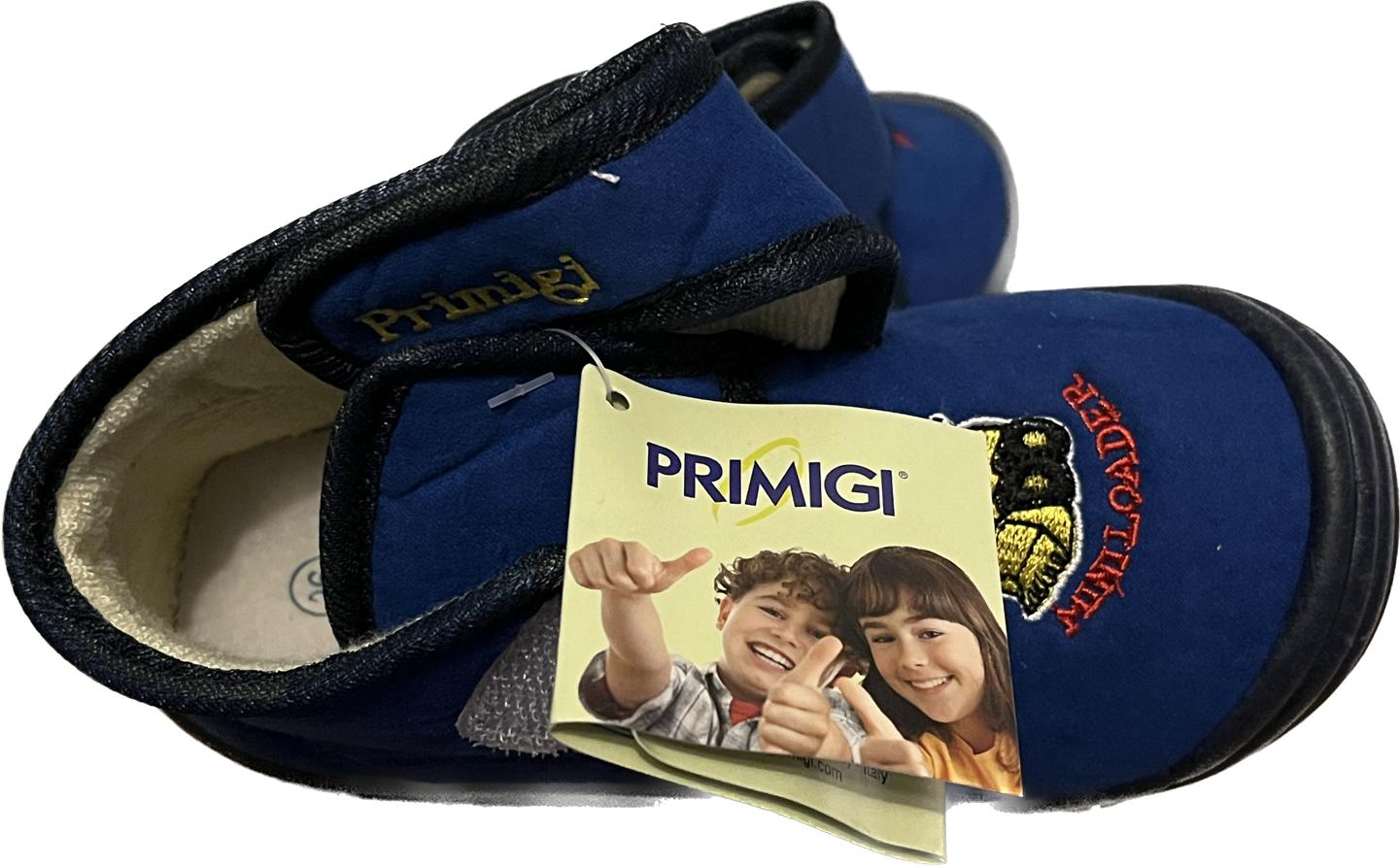 Primigi Microfibre  blue Slippers size UK8 Infant  NEW in Box